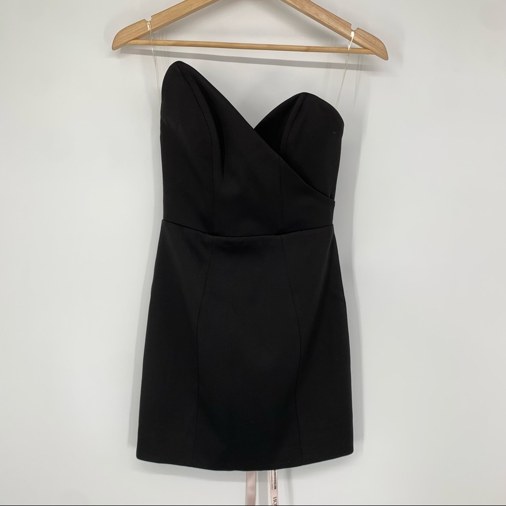 House of CB Chouchou Stretch Satin Asymmetric Mini Dress Sweetheart Strapless XS - Picture 6 of 12